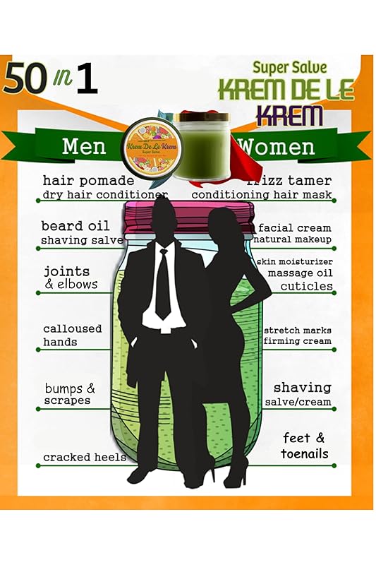 Face & Body Moisturizer for Women & Men, Dry Skin, Hands, Hair, Eye Salve, Bum, All in One | Krem De Le Krem | Made of Olive Oil, Vitamin C & E, Moringa | Day & Night Cream | Ultra Repair Serum