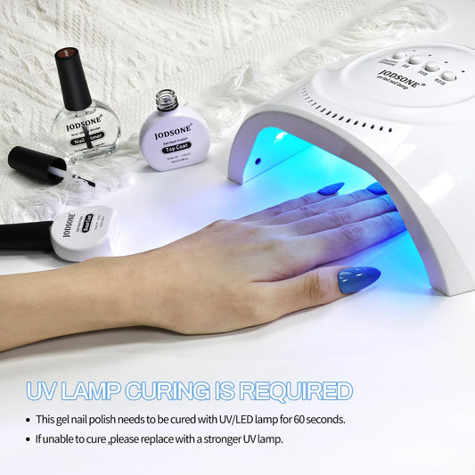 JODSONE 3Pcs 10ml Top Coat Base Coat Nail Primer Set No Wipe Gel for Long Lasting Manicures Nail Primer Enhances Adhesion Requires U V Lamp Curing