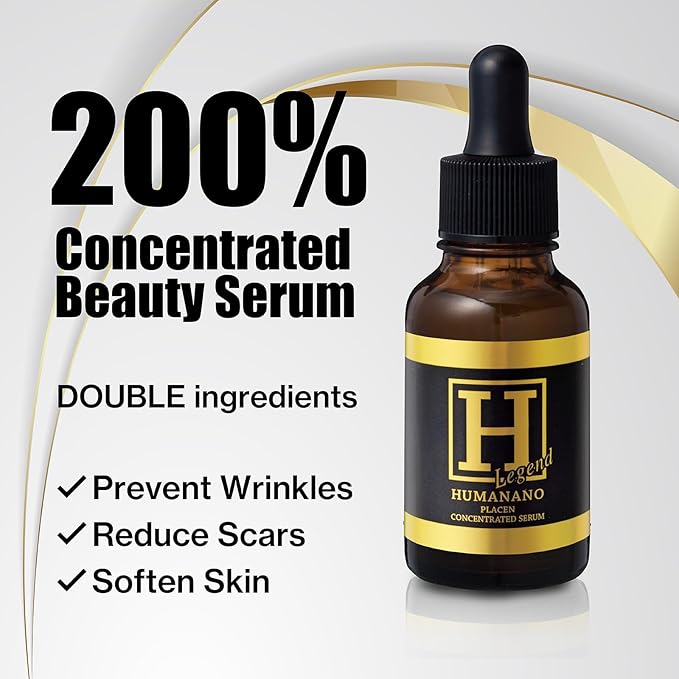 Japanese Placen Liposomal 200% Concentrated Serum, EGF, FGF, HUMANANO", Paraben Free, Alcohol Free, Mineral Oil Free, Cruelty Free (1month 1.01 fl oz)