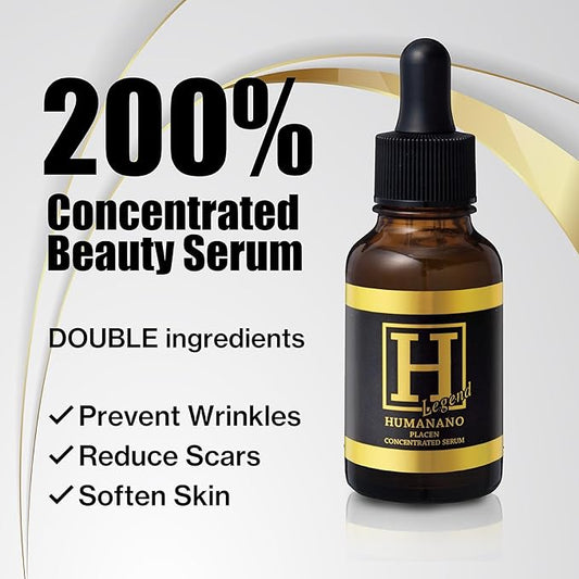 Japanese Placen Liposomal 200% Concentrated Serum, EGF, FGF, "HUMANANO", Paraben Free, Alcohol Free, Mineral Oil Free, Cruelty Free (3.38 fl oz)