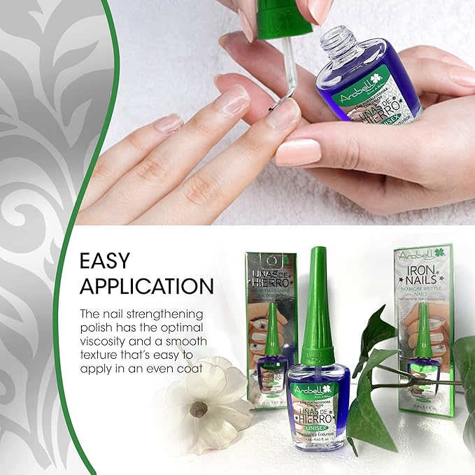 Nail Strengthener Iron Nails Nail Hardener for Damaged & Brittle Nails Clear Nail Polish for Growth & Protection