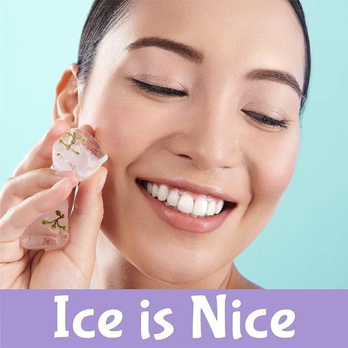 Ice Face Roller - Perfectly shaped for Face, Body, and Under Eyes - Ice Mold for Face Easy Handheld Design - Food-Grade Silicone material - Pamper Yourself with Ice - Facial Beauty Ice Roller (Purple)