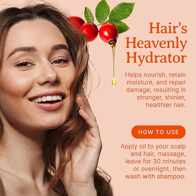 Bella Terra Oils - Organic Rosehip Oil 4 oz - Hailing from The Finest Rosa Mosqueta, Abundant in Omega-6 & Omega-3 Fatty Acids, Pure Radiance for Face