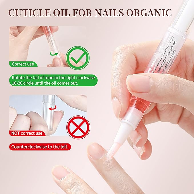 6Pcs Nail Cuticle Oils Nutrition Oil Pen and 18Colour Nail Glitter for Dazzling Nail Art Professional Quality Glitter for Nails