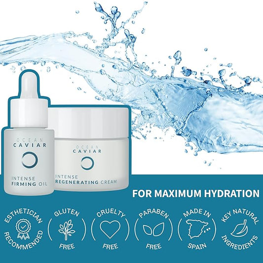 Noche Y Dia Firming and Hydrating Ocean Caviar Bundle - Caviar Firming Oil & Caviar Face Cream