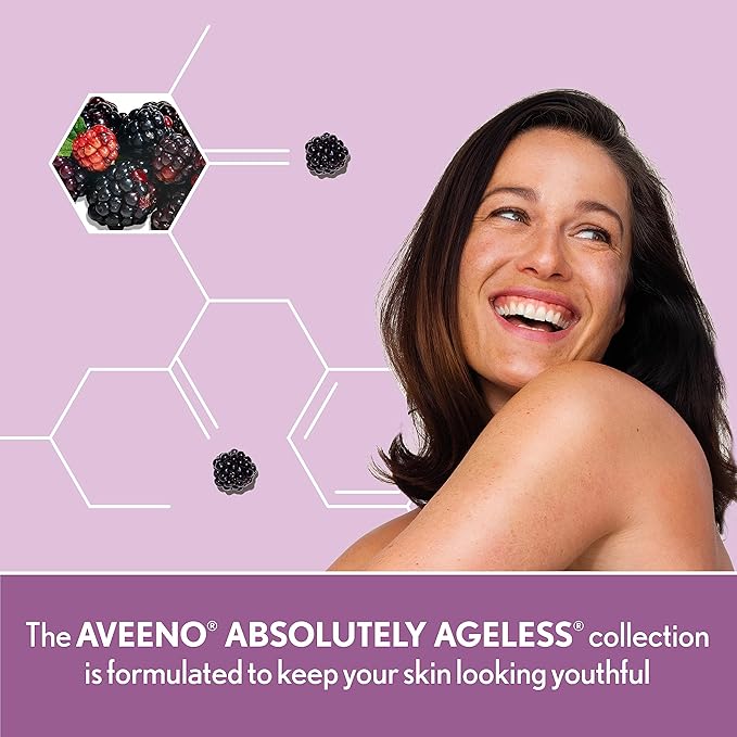 Aveeno Absolutely Ageless Restorative Night Cream Face & Neck Moisturizer with Antioxidant-Rich Blackberry Complex, Vitamin C & E, Hypoallergenic, Non-Greasy & Non-Comedogenic, 1.7 fl. oz