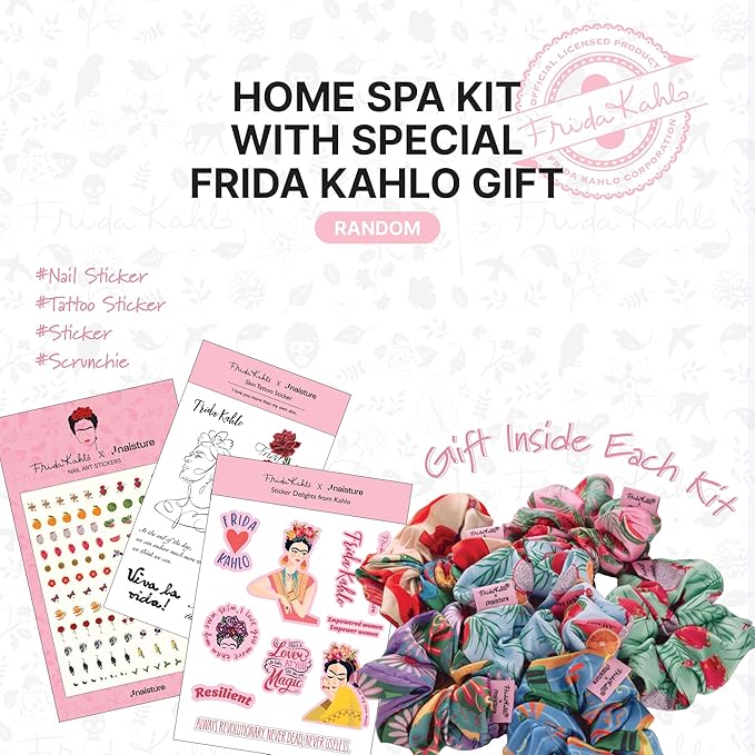 Frida Kahlo 15 Min Pamper Me Kit by Naisture – Korean Spa and Skincare Kit for Women with Hair, Hand, Foot, Eye, and Face Masks
