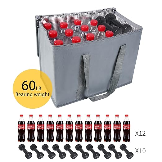 2 pk Insulated Car Organizer - Collapsible, Multi-Compartment Automotive SUV Trunk Organizer for Storage w/Adjustable Straps - Truck & Car Accessories for Women and Men Grey, gyay