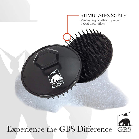 G.B.S Stylish Easy to Hold Hair Scalp Shampoo Brush #100 Scrubber Helps to Remove Dandruff, Promotes Hair Growth Head Massager Brush for Home, Office, Travel, Gym Pack of 6 (3 Black, 3 Red)