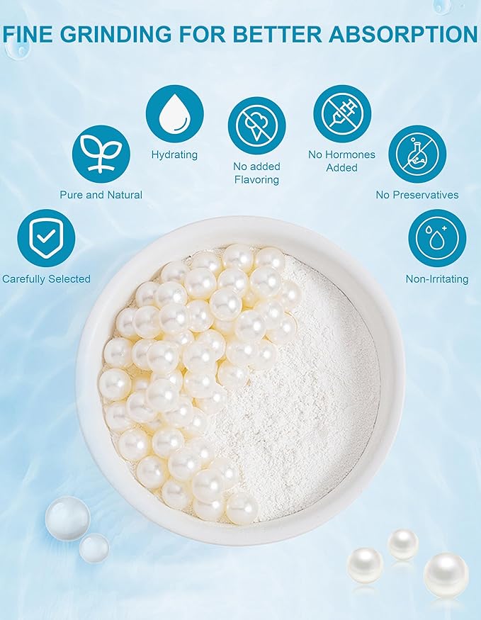 Freshwater Pearl Powder Organic, 100g100% Natural Pearl Powder,DIY Skincare —DIY Antioxidant, Deep Cleansing, Pore-Shrinking, Anti-Aging Mask