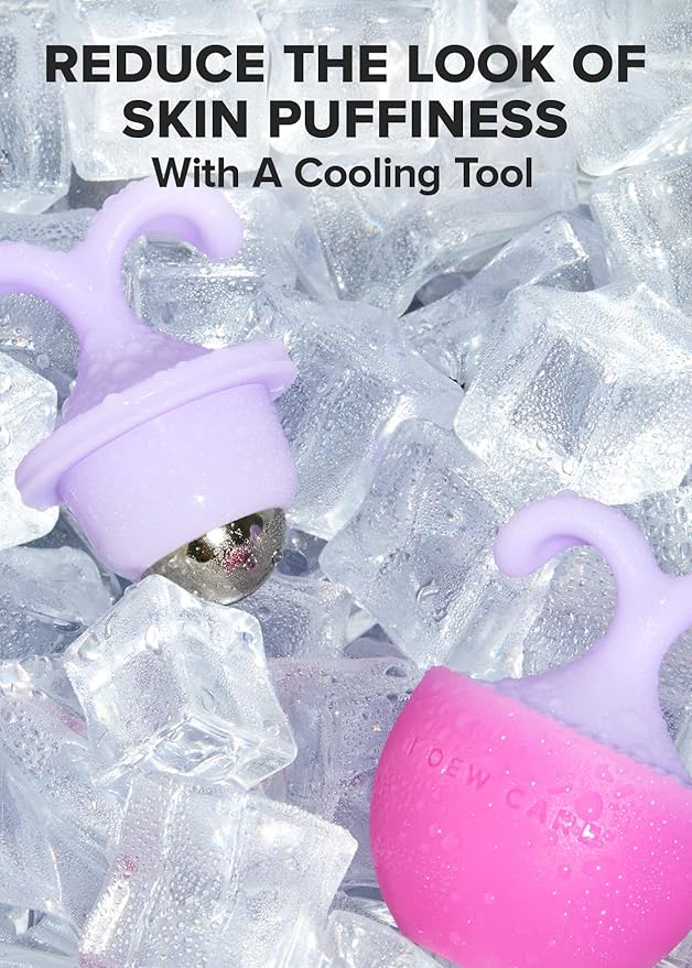 I DEW CARE Facial Tool - Rolling with It | Cooling Stick Skincare Tool, Depuffing Ice Face Roller with Cap, Gift, Reusable and Hygenic, Travel Size, FSC Packaging, Face Massage