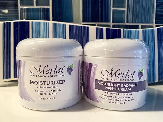 Merlot Skin Care Day and Night Moisturizer and Night Cream