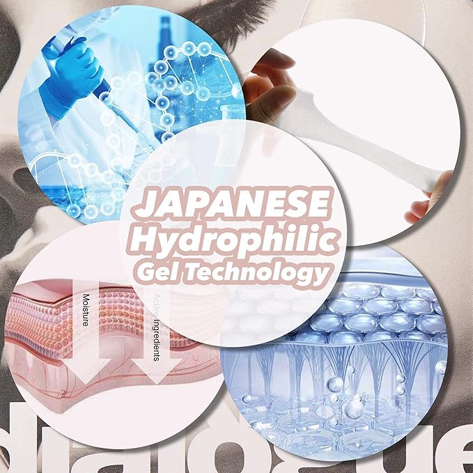 Anti-Wrinkle Under Eye Patches – Hydrating Eye Mask with Japanese Hydrophilic Gel Technology to Reduce Fine Lines, Moisturize, Cool, and Soothe – Suitable for All Skin Types (5 Pairs)