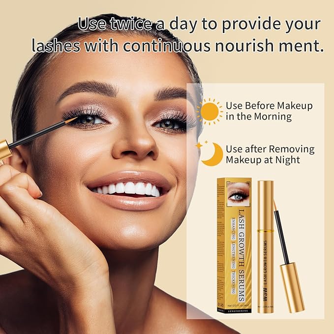 Lash Serum - Eyelash Growth Serum for Longer, Fuller, Thicker Lashes - Gentle Formula, 4ml