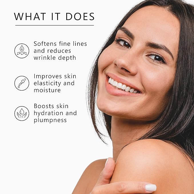 Asterwood Matrixyl 3000 + Argireline Serum with Hyaluronic Acid - Anti-Aging, Wrinkle Reducing, Collagen Boosting - Fragrance-Free - 8 Fl Oz