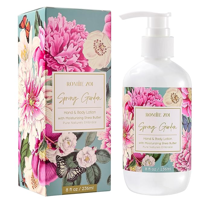 Daily Hand & Body Lotion with Moisturizing Shea Butter - Spring Garden with the Scent of Botanical Bliss - 236 ML / 8 FL OZ