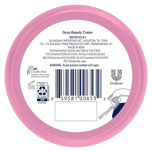 Dove Lotion, Beauty Cream - Light, Fast-Absorbing Face and Body Cream for Normal to Dry Skin, 24-Hour Moisture, Travel Size, 2.53 Fl Oz (Pack of 12)