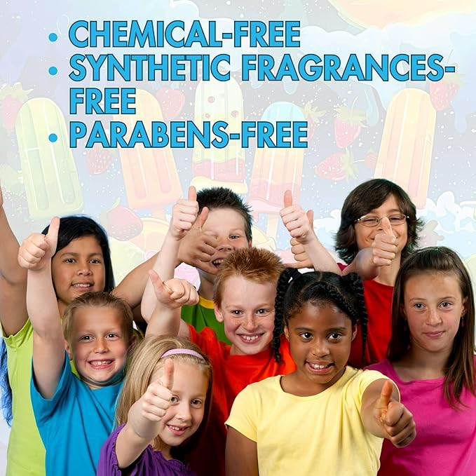 Popsicle Paradise Kids Body Oil, Lightweight Moisturizer with Jojoba Oil, Naturally Scented Kids Body Oil, Non-Greasy, Paraben-Free, Gentle Hydration for Delicate Skin, 4 oz