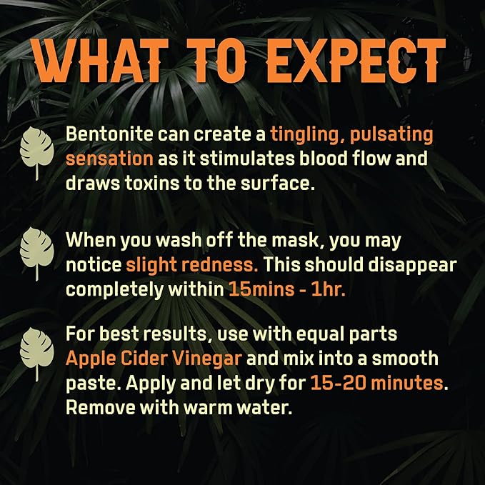 Vulsa Bentonite Clay Powder - Calcium Bentonite Clay Food Grade Organic for Acne Face Mask, Body Detox, Hair and Mud Bath - Natural, Healing & Pure Green Clay - Edible for Internal or External Use