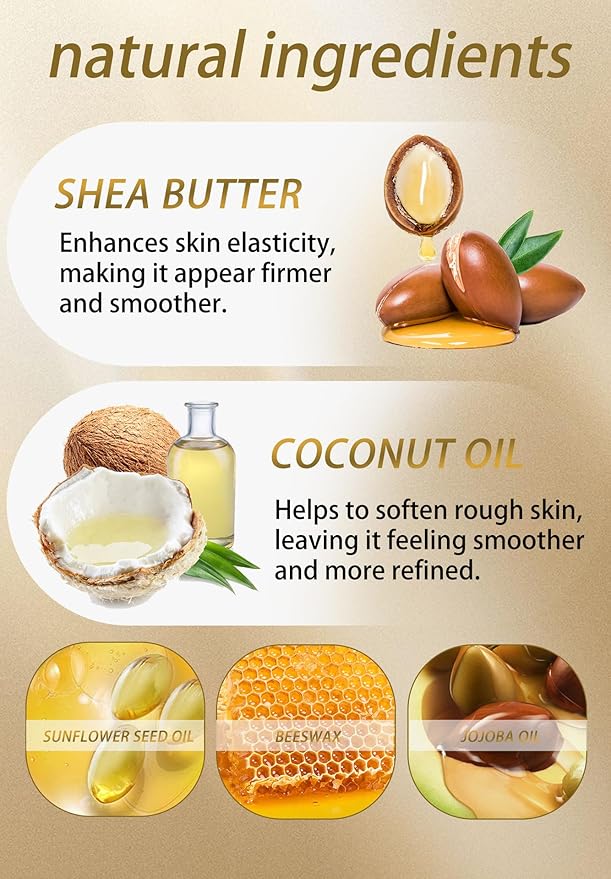 Body Butter Cream, Nourishes Moisturizes Dry Skin, Anti-Drying Anti-Cracking, Quickly Absorbed Non-sticky Improving Skin Elasticity for All Skin (Body Butter, 100 g)