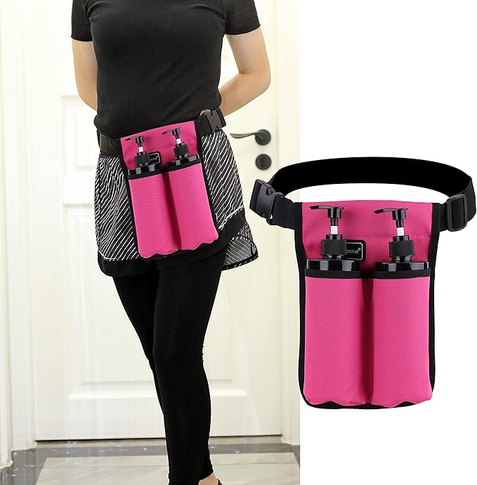 Rose Red Massage Oil & Lotion Bottle Bag - Holster for Massage Therapists