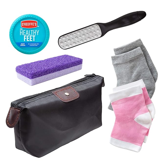 Dry Cracked Heel Repair Intensive Treatment Foot Spa Kit With Skin Moisturizing Feet Cream With 2 Pair Silicone Moistu