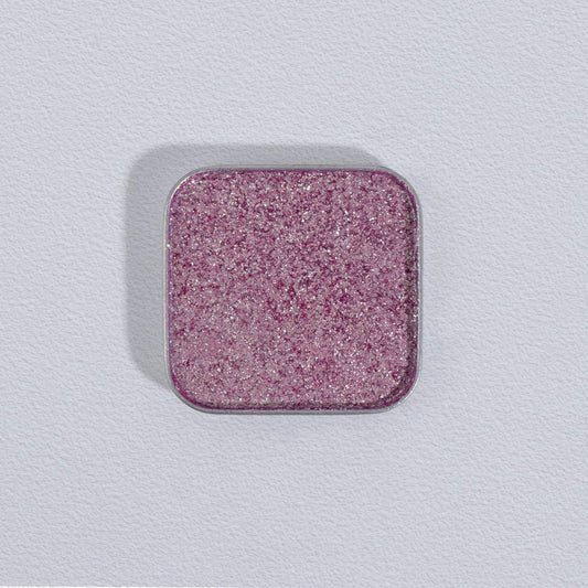 Chameleon Single Eyeshadow, Putty Texture, Glitter Multichrome, Iridescent Blue-Purple, High Pigment, Long-Lasting, Smudge-Proof, Square Single Pan, Fits Magnetic Palettes(Mystic Bloom)