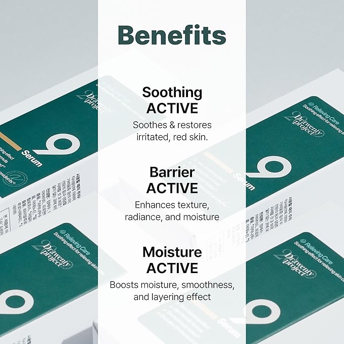 Dr.twentyproject 9 Serum for Calming, Hydrating, and Barrier-Strengthening with Mugwort Extract for Sensitive Skin - Redness-Reducing, Glowing, Deep Moisturizing - Korean Skin Care (50ml / 1.69 fl oz)