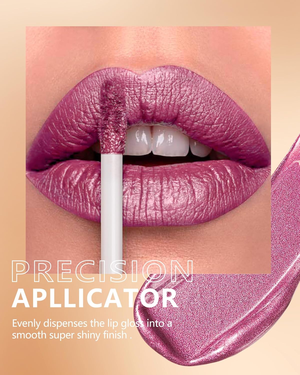 MAKI YIKA Metallic Pink Lipstick Long Lasting Hot Pink Lipsticks for Women, High Shine Glitter Lipstick No Smudge Transferproof Liquid Lip Gloss (BR01 Love Story)