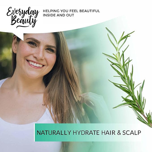 Rosemary Water for Hair - Refreshing Spray for Hair, Scalp, and Face - Alcohol Free, Vegan & All Natural - Nourishing and Soothing for All Hair Types and Skin - 8 Fl Oz with Mist Cap