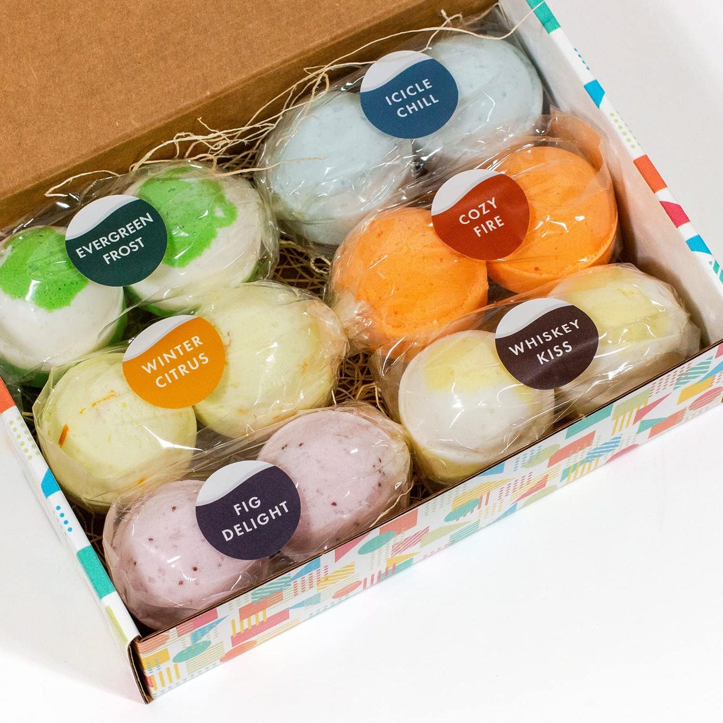 Variety Pack Bath Bombs, Winter Warmer Set, 2.5 oz, Support Refugee Employment in The USA