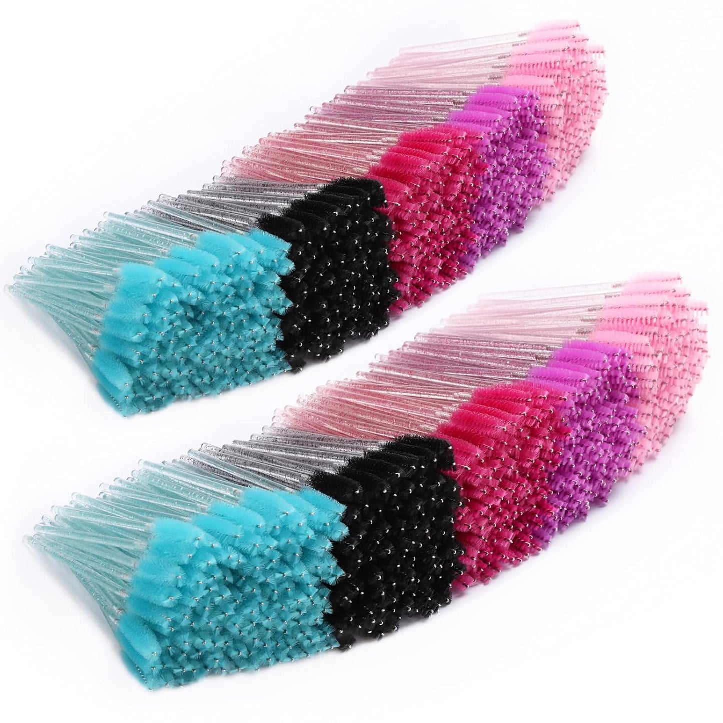 Tbestmax 2000 Disposable Mascara Wands Eyelash Brush Spoolies for Eyebrow Eye Lash Extension Colorful