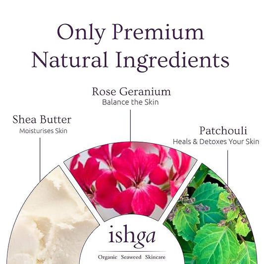 Ishga Marine Cleansing Balm | Natural & Organic Skincare | Scottish Seaweed | Bergamot, Rose Geranium, Shea Butter | Vegan, Cruelty-Free | 3.38fl oz (100ml)