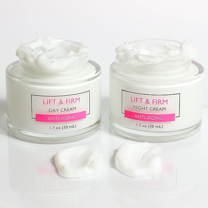 SpaScriptions Clinicals- Lift & Firm Day & Night Cream Set with Collagen - 2 Pack (1.7oz)