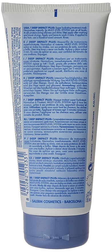 SALERM - Hydrating Hair Mask - Deep Impact Plus - 200 ml - Deep Hair Hydration - For Use After Keratin Shot + Keramix Treatment - Smooth and Straight Hair