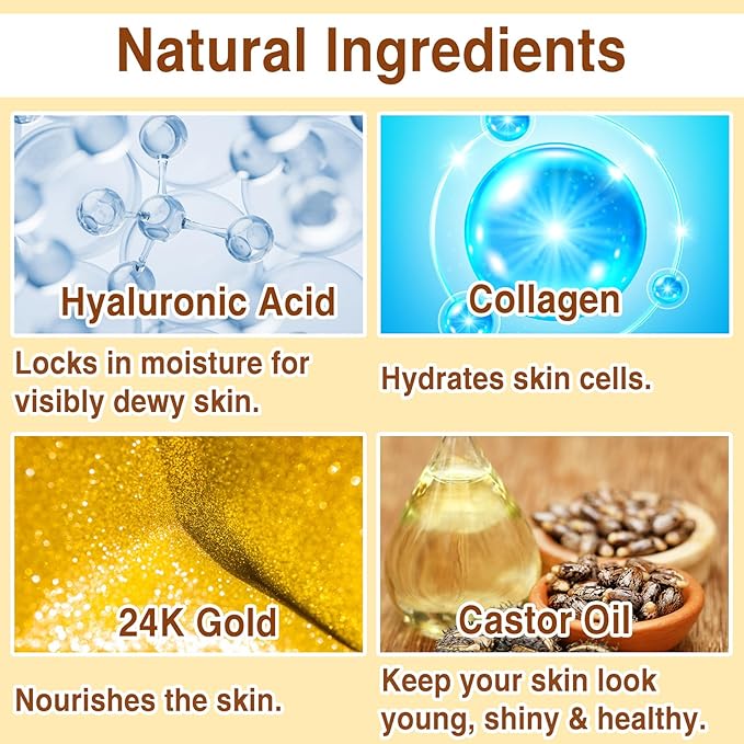 30Pcs Under Eye Collagen Patches, Moisturizing 24K Gold Eye Mask, Eye Patches for Puffy Eyes and Dark Circles, Under Eye Mask for Reducing Eye Bags, Wrinkles, Skincare Treatment for Women & Men