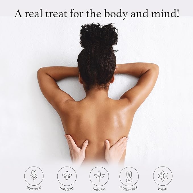 LOVE PLAY Relaxing Massage Oil Candle - Moisturizing Body Oil Candle for Couples and Home Spa - Luxurious & Hydrating Skin Care Body Massage Oils - Vegan (6.76oz)