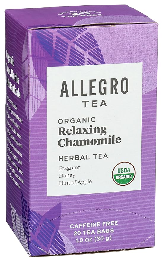 Allegro Tea, Organic Relaxing Chamomile Tea Bags, 20 ct (Pack of 2)