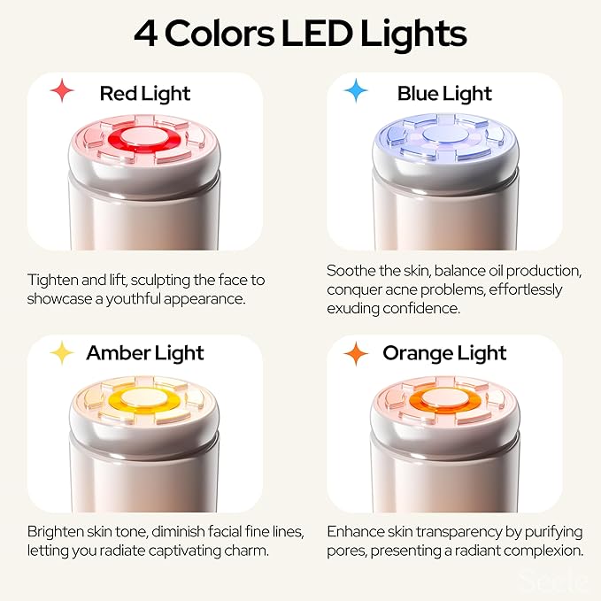 SEELE 6-in-1 Luxe Skin Transformer, Rapid Firming & Radiance, Wrinkle Smoothing, Deep Hydration, Neck Lift & Eye De-Puffing – Your Anti-Aging Solution., Apricot Crush