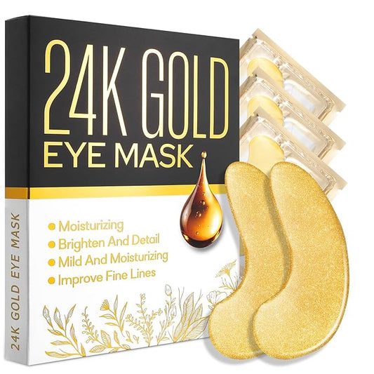 24 Pairs Under Eye Patches for Puffy Eyes and Dark Circles, Collagen Under Eye Mask Skin Care Products, Snail Mucin Eye Patches, Wrinkle Patches