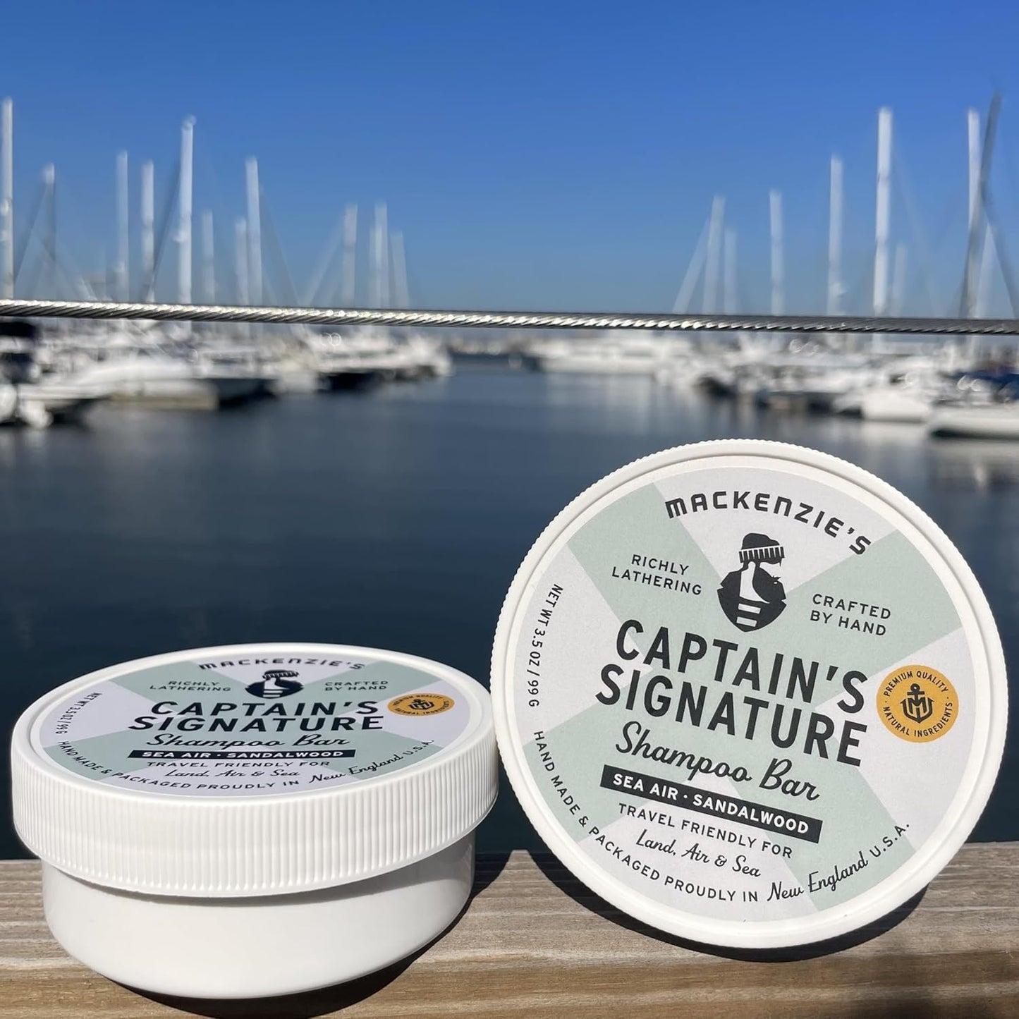 MACKENZIE'S Captain's Signature Shampoo Bar - Gifts for Fishermen - Gifts for Men - Deep Cleaning - Travel Friendly - 3.5 OZ