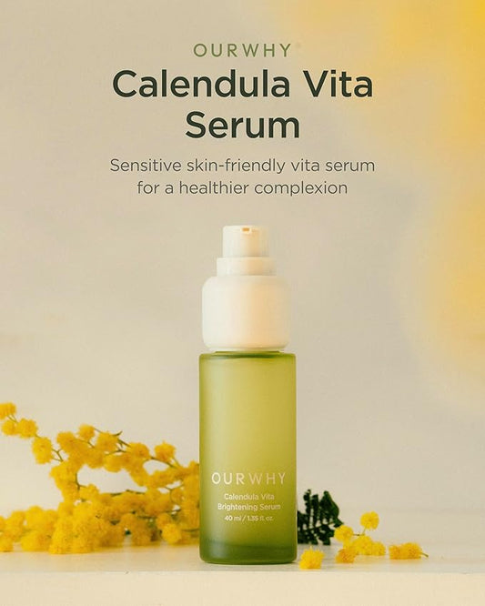 Calendula Vita Serum (1.35fl oz) - Hydrating Serum for an Even Skin Tone Infused with Calendula Extract, Vitamin C Derivatives, and Soothing Ingredients