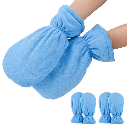 Segbeauty 4pcs Paraffin Wax Gloves, Thick Paraffin Heated Hand SPA Mittens, Gloves for Hot Wax Hand thera-py Bath Paraffin Thermal treat-ment SPA Wax Warmer Paraffin Wax Machine Blue