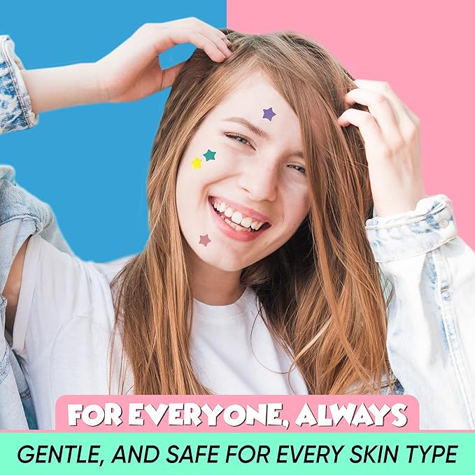 Star Pimple Patches (72 Count) - Acne Healing Hydrocolloid Cute Face Stickers with Soothing Tea Tree Oil for Quick Blemish Relief and Skin Recovery - Gentle and Effective Pore Cleansing