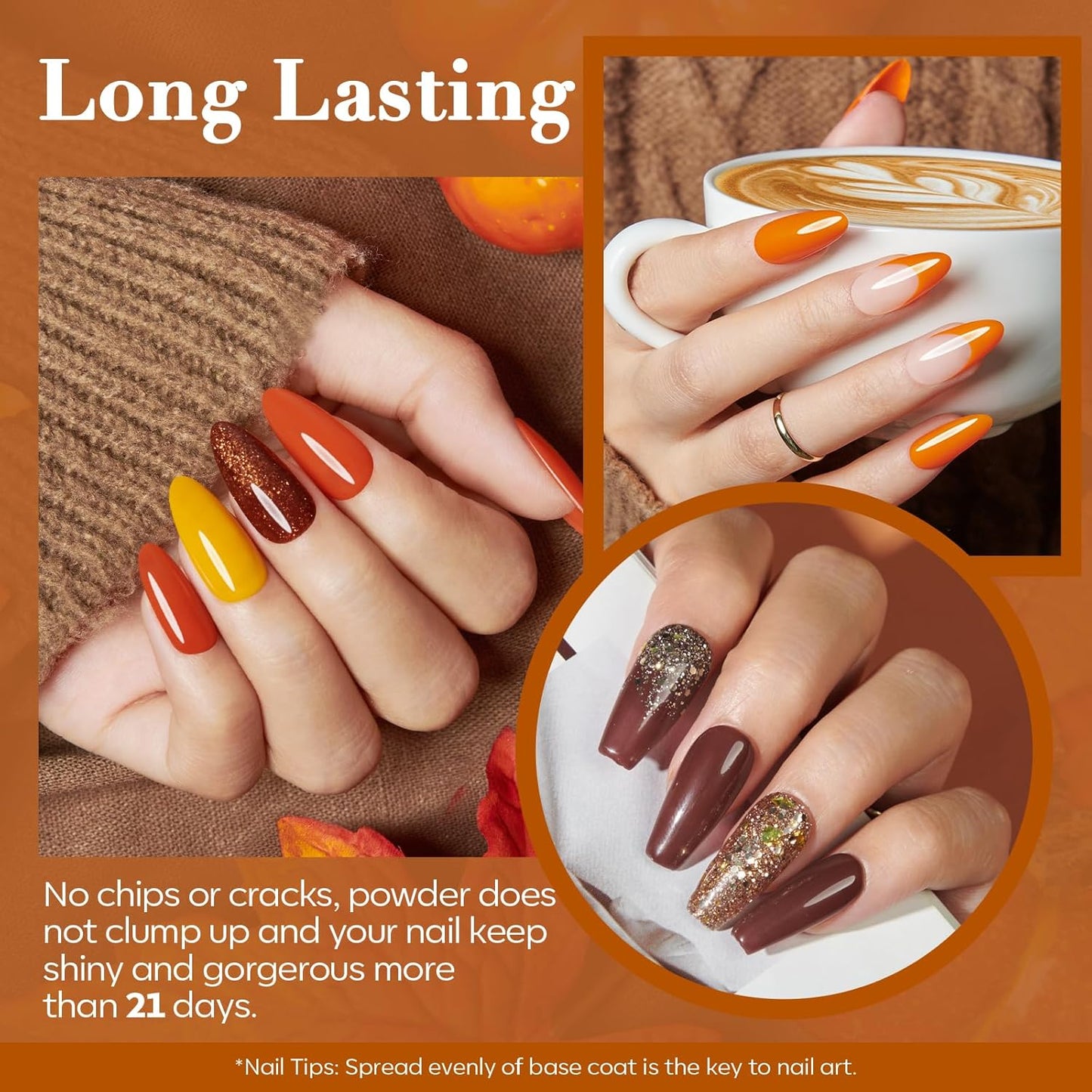 AZUREBEAUTY Dip Powder Nail Kit 32 Colors, Fall Winter Color Series Nail Dipping Powder Starter Kit Dip System Essential Liquid and Dip Recycling Tray Set for French Nail Art Manicure Salon DIY Home