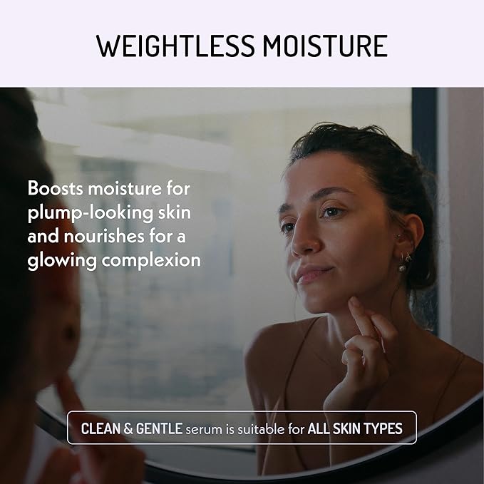 Eve Hansen Hydrating Hyaluronic Acid Serum for Face with Vitamin C, Vitamin E, Green Tea | 72% Organic Firming Facial Moisturizer, Anti-Wrinkle, Skin Plumper (1 oz)