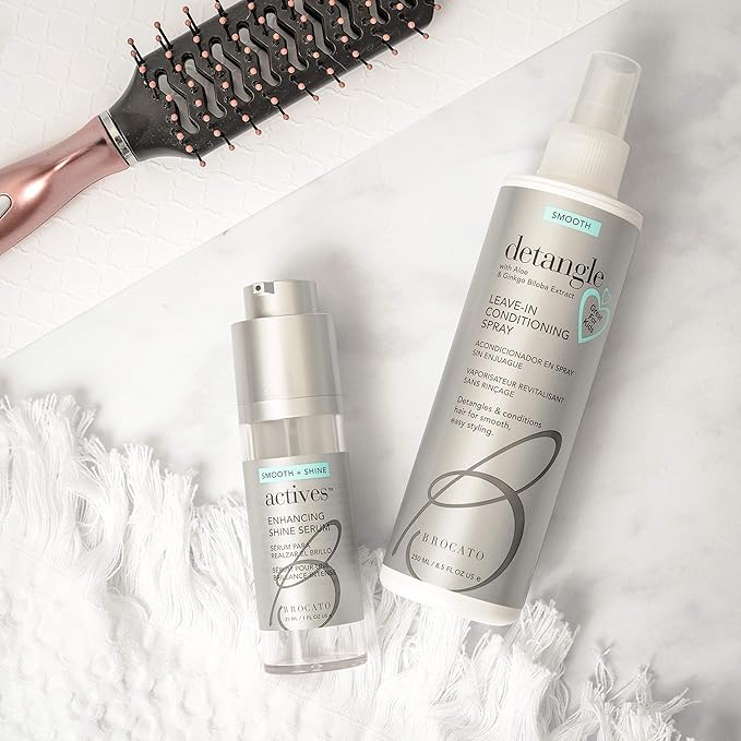 Brocato Detangle Leave In Conditioner Spray: Hair Detangler & Conditioning Spray for Women to Smooth Hair, Tame Frizz & Provide Sun & Heat Protection - Detangling Products for All Hair Types - 8.5 Oz