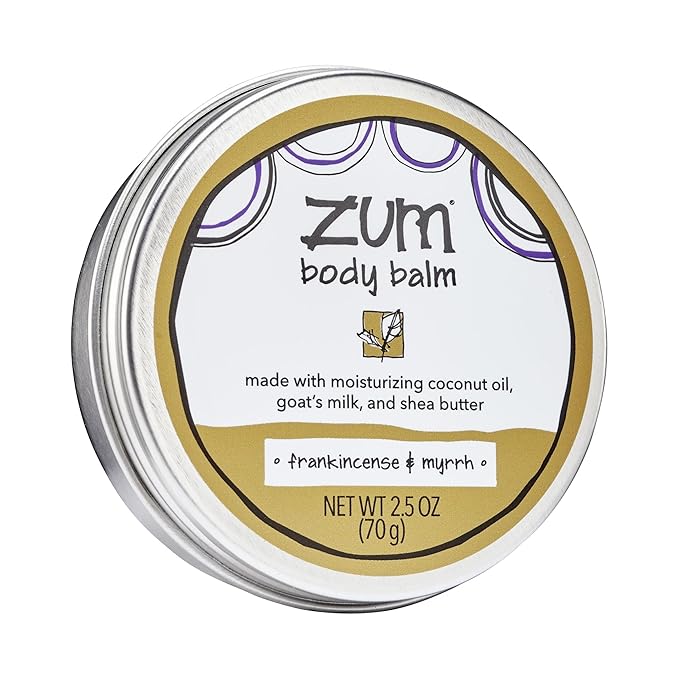 Zum Indigo Wild Body Balm - Body Moisturizer for Women & Men - Includes Goat's Milk, Shea Butter & More - Natural Skin Moisturizer - Frankincense & Myrrh Scent - 2.5 oz