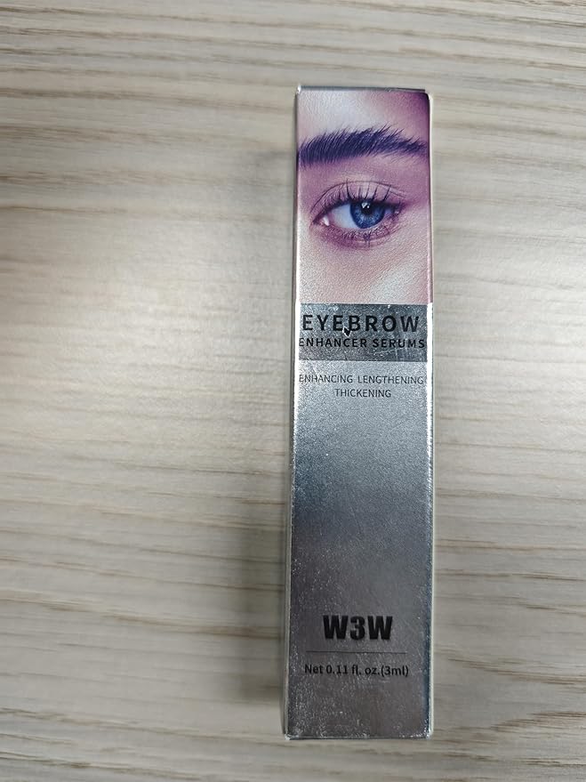Eyebrow Serum,W3W Eyebrow Growth Serum Advanced Formula for Boost Longer, Fuller, and Thicker Brows Lashes,3 ML (White)