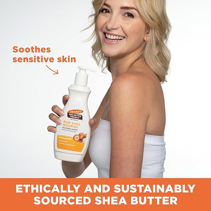 Palmer's Shea Formula Raw Shea Body Lotion, Pump Bottle, 13.5 Ounces